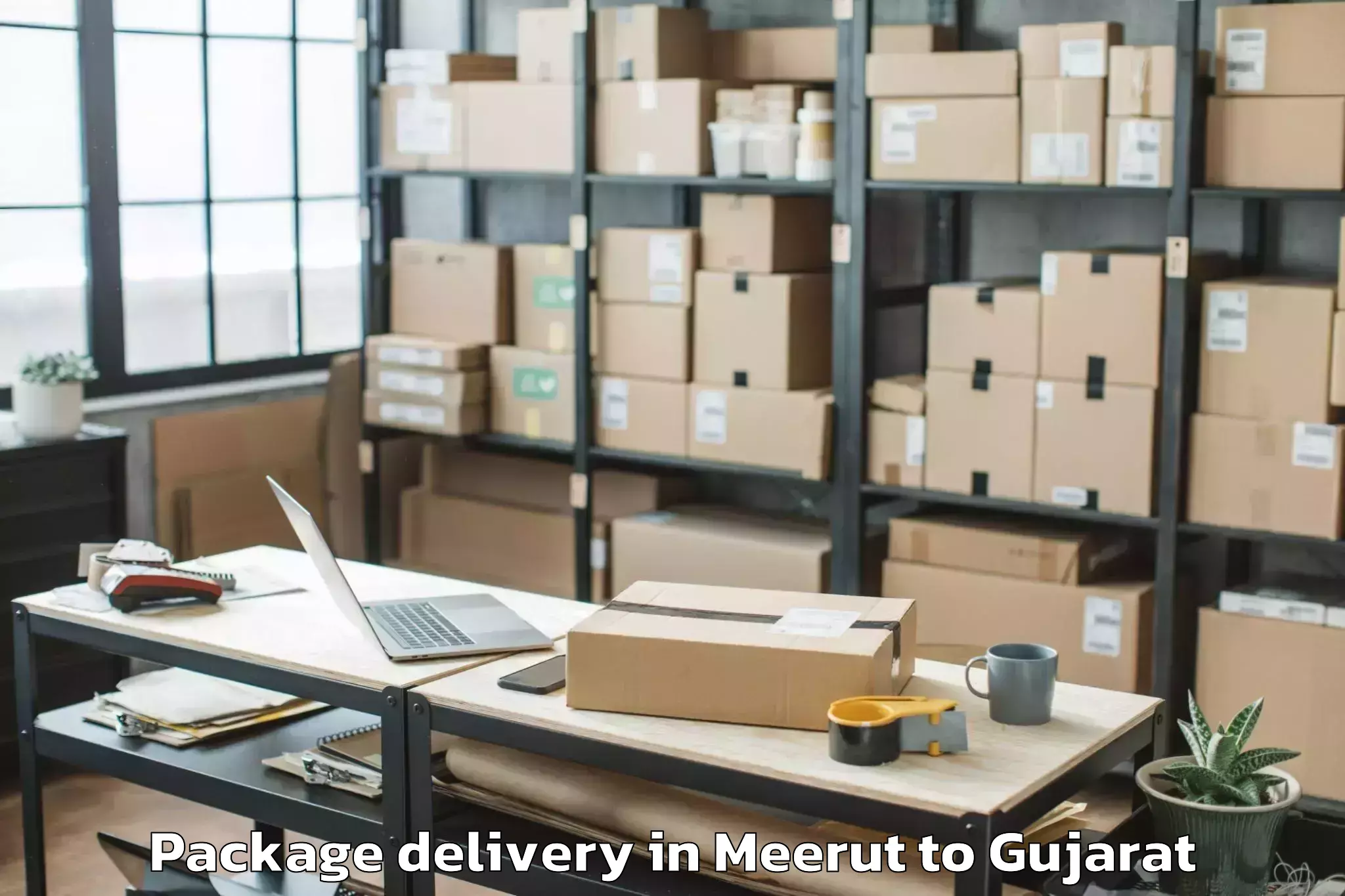 Book Your Meerut to Savli Package Delivery Today